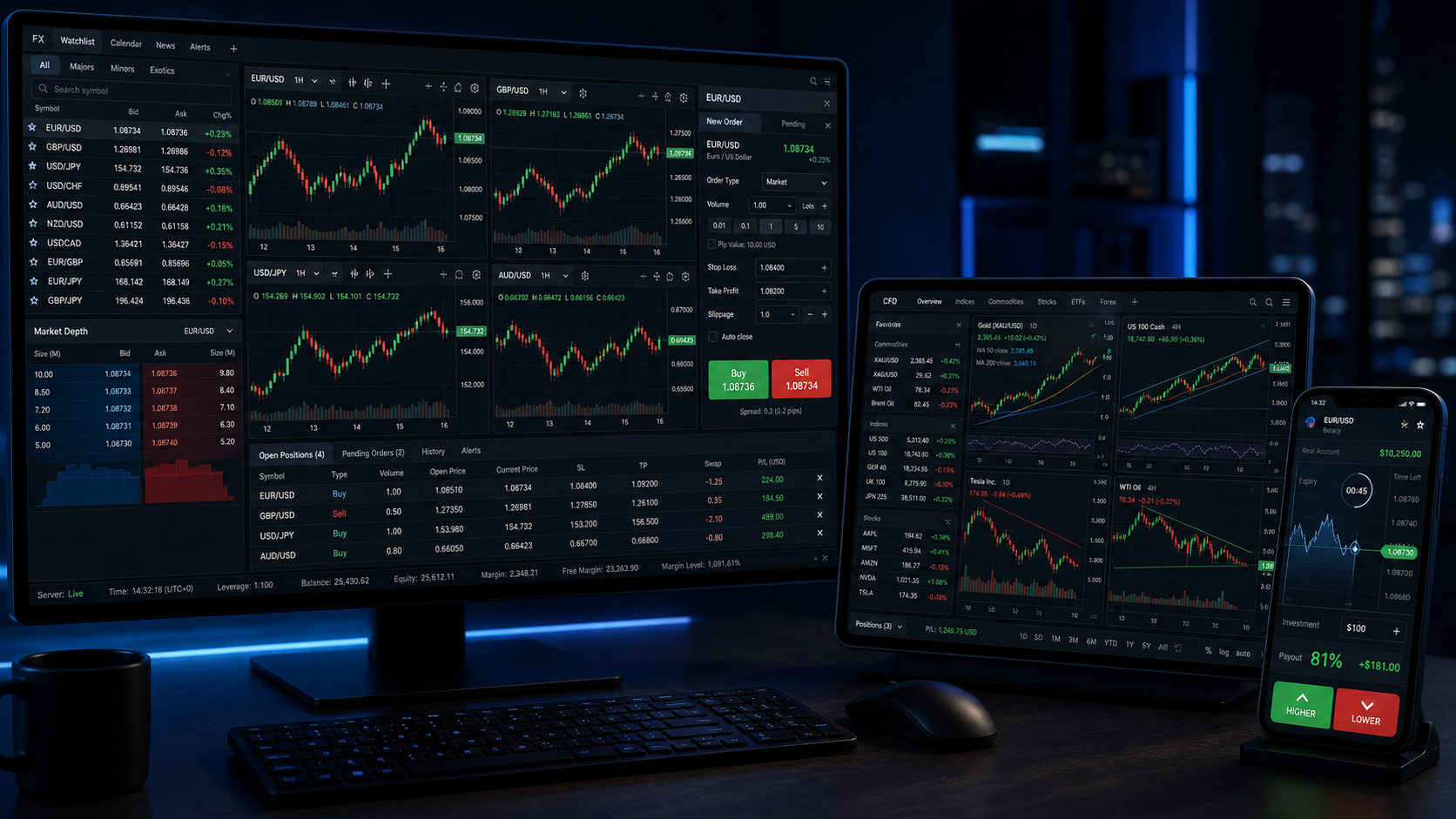 Financial Trading Platform UI