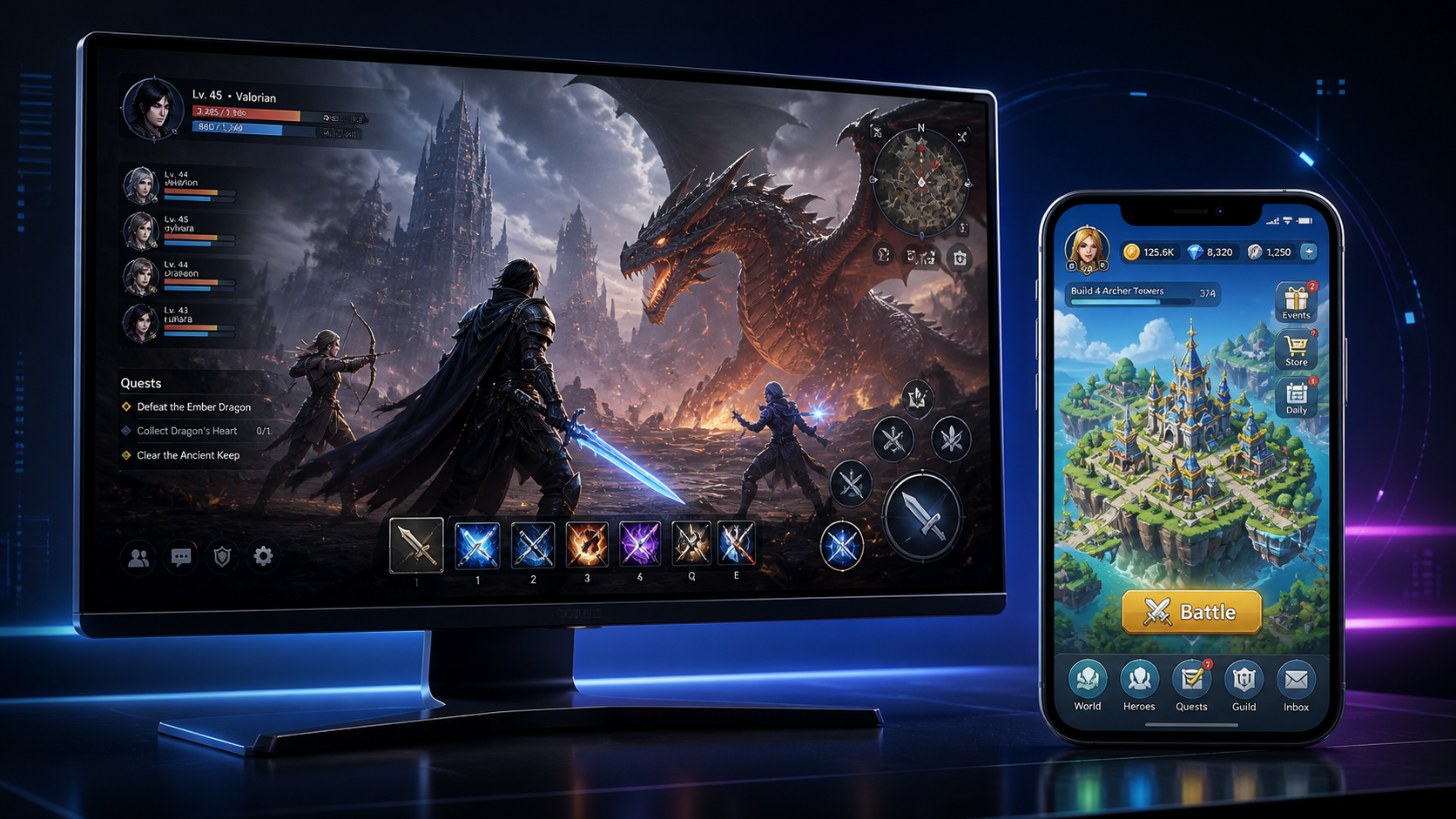Mobile & PC Gaming Platform UI